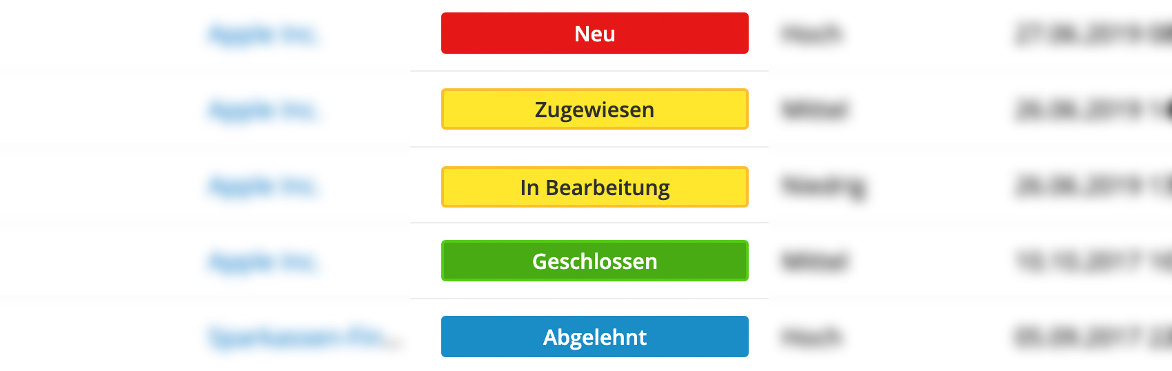 MyCRM Enhancements für Sugar Color-Coding für das "Status" Feld in dem Tickets Modul