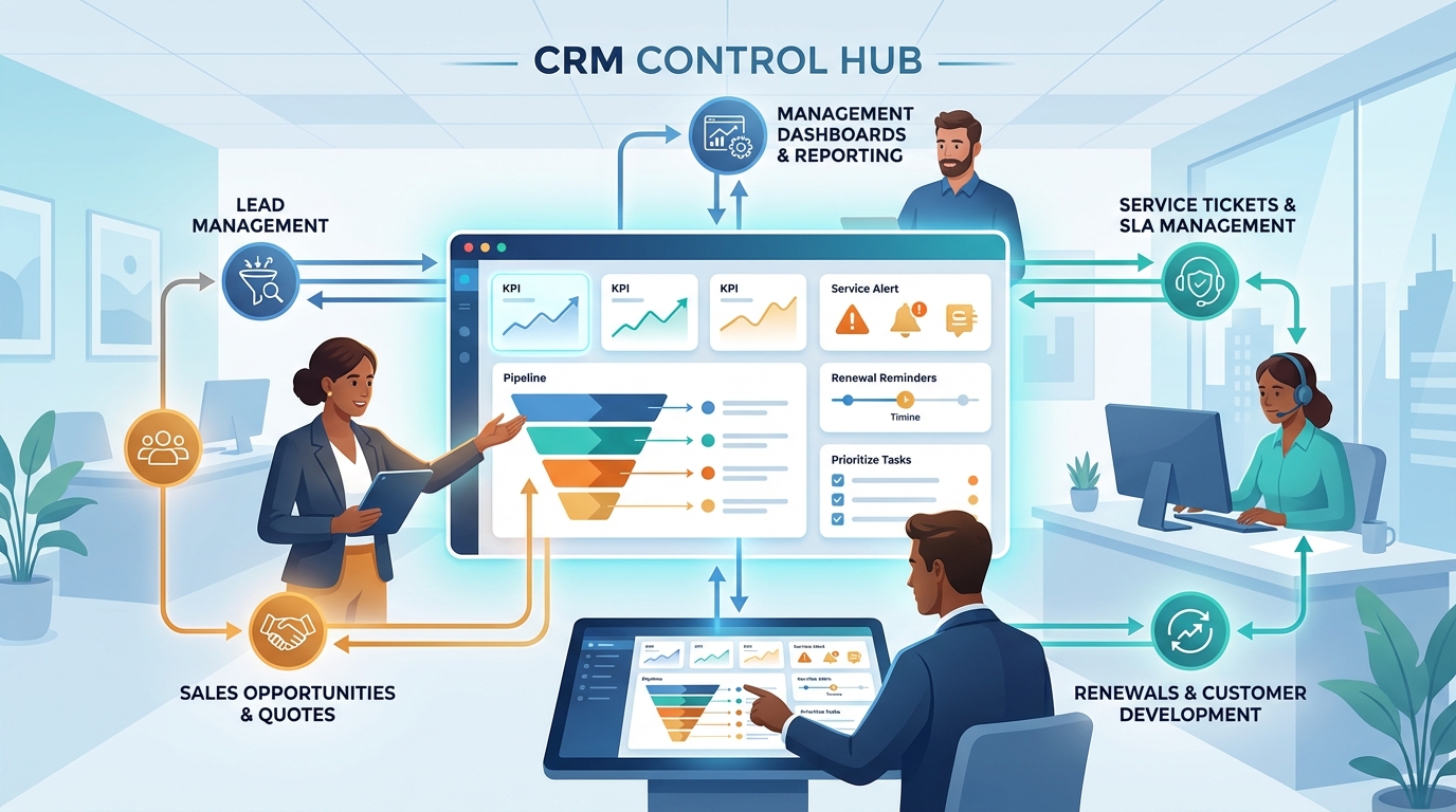 CRM as the Control Center for Mid-Sized Businesses
