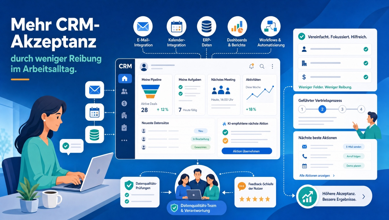 Mehr CRM-Nutzung durch weniger Reibung im Arbeitsalltag
