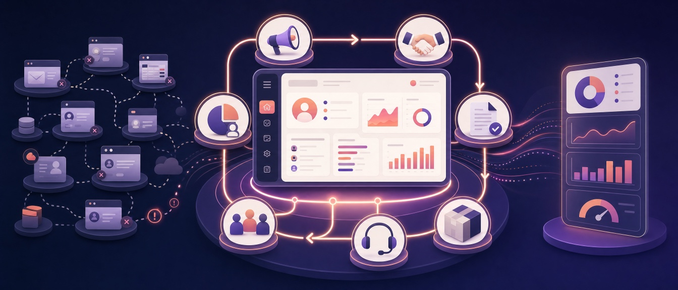 End-to-End-Prozesse im CRM: Wann eine Plattform besser ist als viele Insellösungen