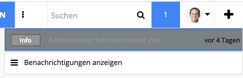MyCRM Enhancements für Sugar Sugar Notifications für Mention im Activity Stream