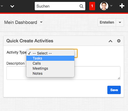 6 SugarCRM Add-ons für leichteres Arbeiten mit deinen Verkaufschancen Quick Create Activities