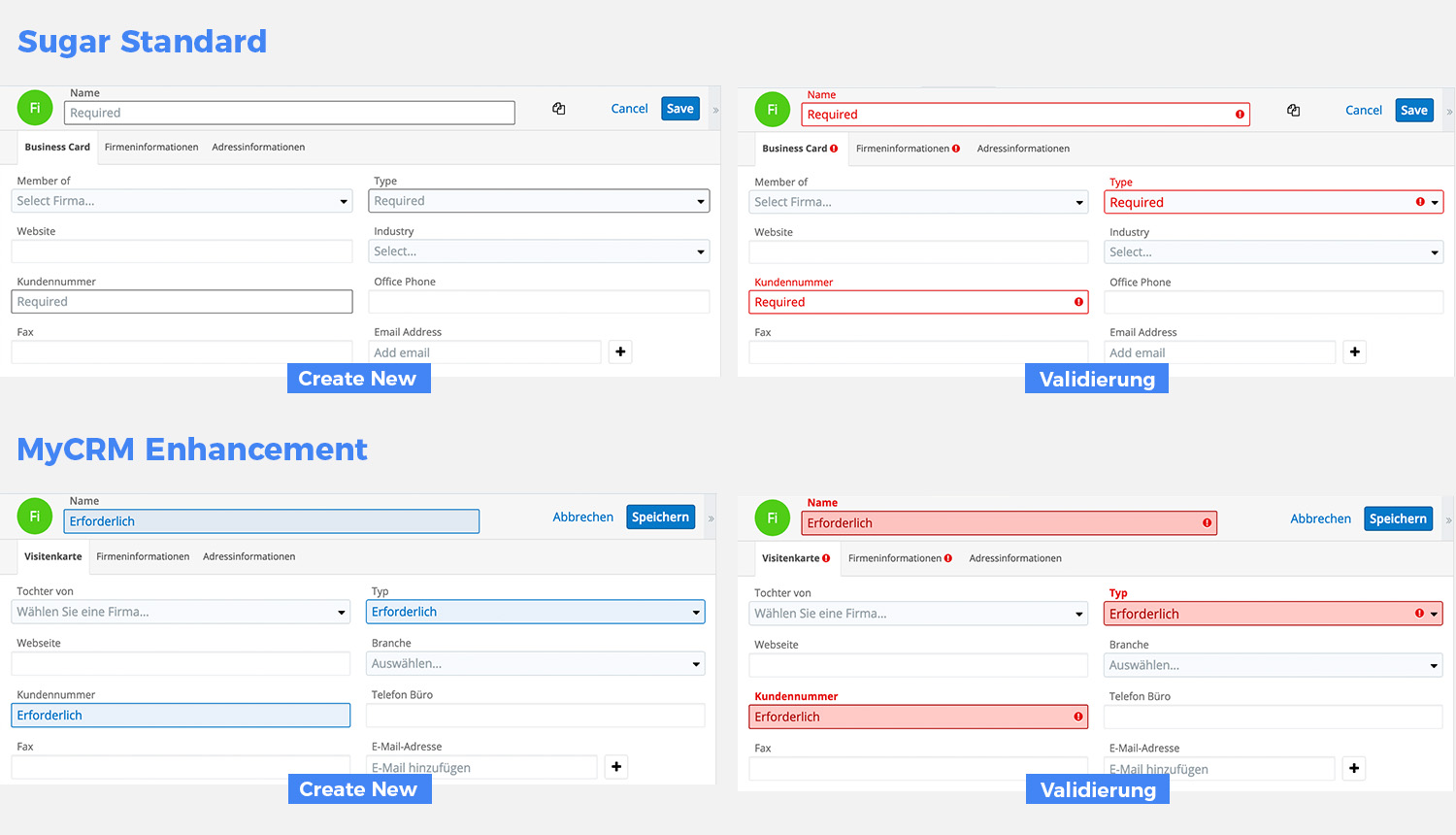 MyCRM Enhancements für Sugar MyCRM Enhancements für Sugar