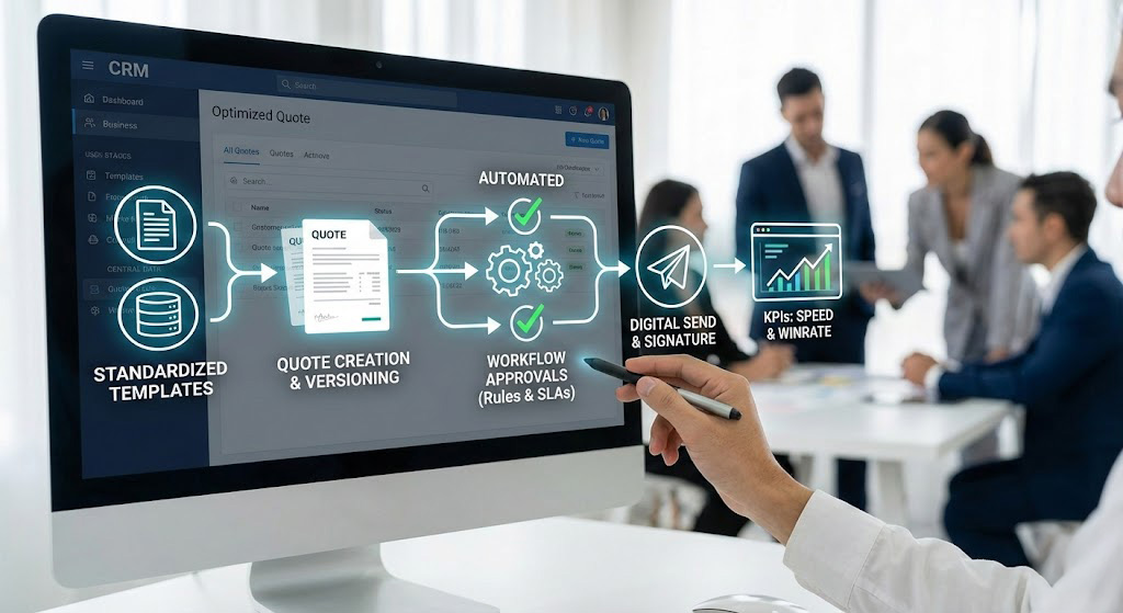 CRM für Angebotsprozesse: Von der Vorlage bis zur Freigabe (inkl. Workflows)